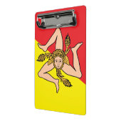 Mini-Zwischenablage mit der Flagge Siziliens, Ital Mini Klemmbrett (Gewinkelt2)