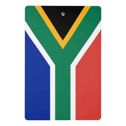 Mini-Zwischenablage mit der Flagge Südafrikas Mini Klemmbrett (Rückseite)