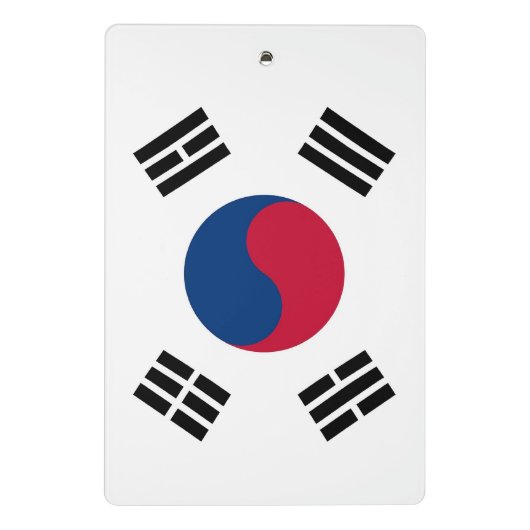 Mini-Zwischenablage mit der Flagge Südkoreas Mini Klemmbrett (Rückseite)
