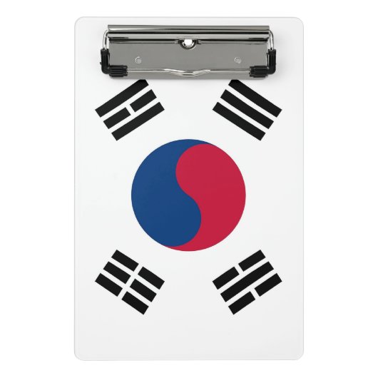 Mini-Zwischenablage mit der Flagge Südkoreas Mini Klemmbrett (Vorderseite)