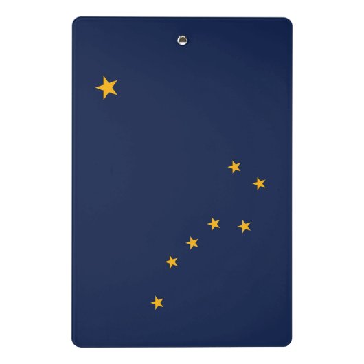 Mini-Zwischenablage mit der Flagge von Alaska, USA Mini Klemmbrett (Rückseite)