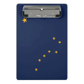 Mini-Zwischenablage mit der Flagge von Alaska, USA Mini Klemmbrett (Vorderseite)