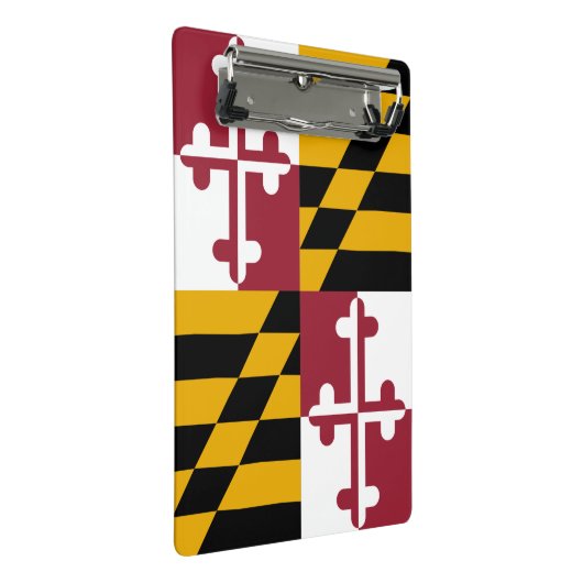 Mini-Zwischenablage mit der Flagge von Maryland St Mini Klemmbrett (Schrägansicht)
