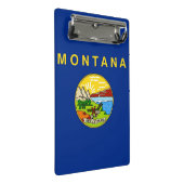 Mini-Zwischenablage mit der Flagge von Montana, US Mini Klemmbrett (Schrägansicht)