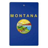 Mini-Zwischenablage mit der Flagge von Montana, US Mini Klemmbrett (Rückseite)