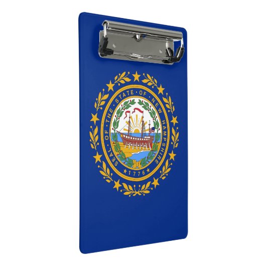 Mini-Zwischenablage mit der Flagge von New Hampshi Mini Klemmbrett (Schrägansicht)