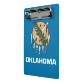 Mini-Zwischenablage mit der Flagge von Oklahoma, U Mini Klemmbrett (Gewinkelt2)