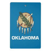 Mini-Zwischenablage mit der Flagge von Oklahoma, U Mini Klemmbrett (Rückseite)