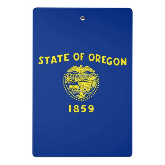Mini-Zwischenablage mit der Flagge von Oregon, USA Mini Klemmbrett (Rückseite)