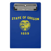 Mini-Zwischenablage mit der Flagge von Oregon, USA Mini Klemmbrett (Vorderseite)