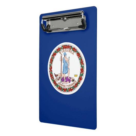 Mini-Zwischenablage mit der Flagge von Virginia, U Mini Klemmbrett (Gewinkelt2)
