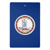 Mini-Zwischenablage mit der Flagge von Virginia, U Mini Klemmbrett (Rückseite)