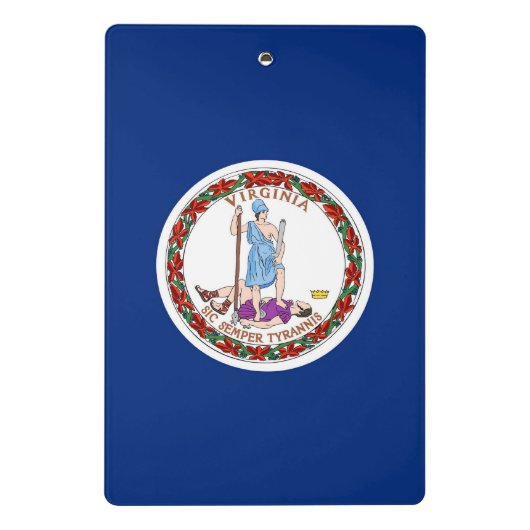 Mini-Zwischenablage mit der Flagge von Virginia, U Mini Klemmbrett (Rückseite)