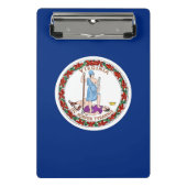 Mini-Zwischenablage mit der Flagge von Virginia, U Mini Klemmbrett (Vorderseite)