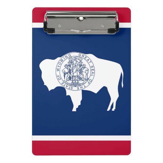 Mini-Zwischenablage mit der Flagge von Wyoming, US Mini Klemmbrett (Vorderseite)
