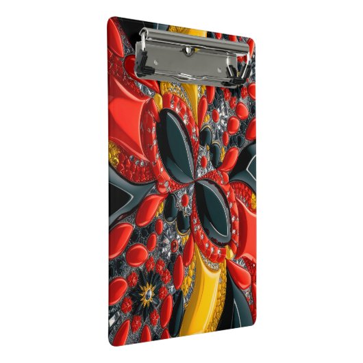 Mini-Zwischenablage mit deutschen Farben Mini Klemmbrett (Schrägansicht)