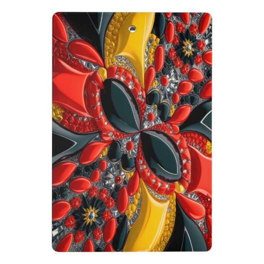 Mini-Zwischenablage mit deutschen Farben Mini Klemmbrett (Rückseite)