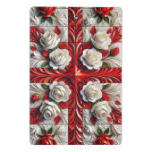 Mini-Zwischenablage mit englischer Rose Design Mini Klemmbrett (Rückseite)