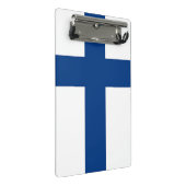 Mini-Zwischenablage mit finnischer Flagge Mini Klemmbrett (Schrägansicht)