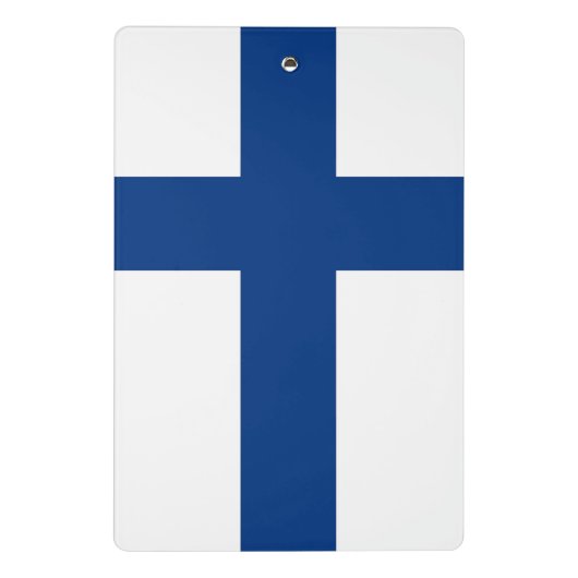 Mini-Zwischenablage mit finnischer Flagge Mini Klemmbrett (Rückseite)