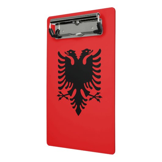 Mini-Zwischenablage mit Flagge Albaniens Mini Klemmbrett (Gewinkelt2)