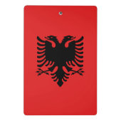 Mini-Zwischenablage mit Flagge Albaniens Mini Klemmbrett (Rückseite)