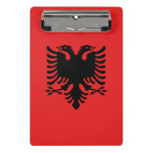 Mini-Zwischenablage mit Flagge Albaniens Mini Klemmbrett (Vorderseite)