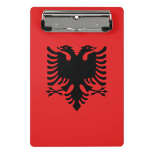 Mini-Zwischenablage mit Flagge Albaniens Mini Klemmbrett