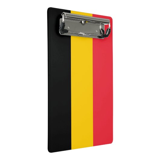 Mini-Zwischenablage mit Flagge Belgiens Mini Klemmbrett (Schrägansicht)