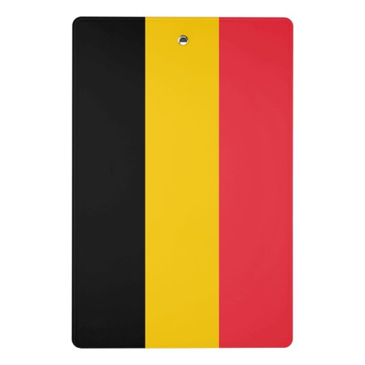 Mini-Zwischenablage mit Flagge Belgiens Mini Klemmbrett (Rückseite)