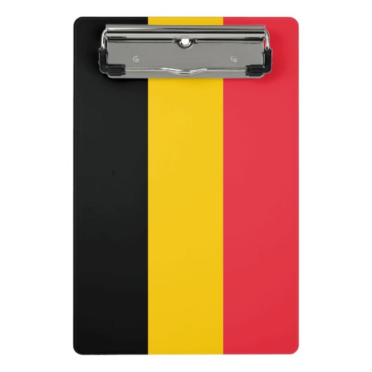 Mini-Zwischenablage mit Flagge Belgiens Mini Klemmbrett (Vorderseite)