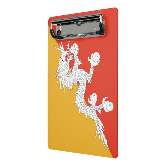 Mini-Zwischenablage mit Flagge Bhutans Mini Klemmbrett (Gewinkelt2)