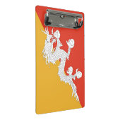 Mini-Zwischenablage mit Flagge Bhutans Mini Klemmbrett (Schrägansicht)