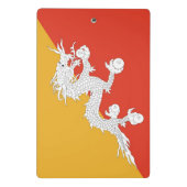 Mini-Zwischenablage mit Flagge Bhutans Mini Klemmbrett (Rückseite)