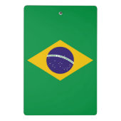 Mini-Zwischenablage mit Flagge Brasiliens Mini Klemmbrett (Rückseite)