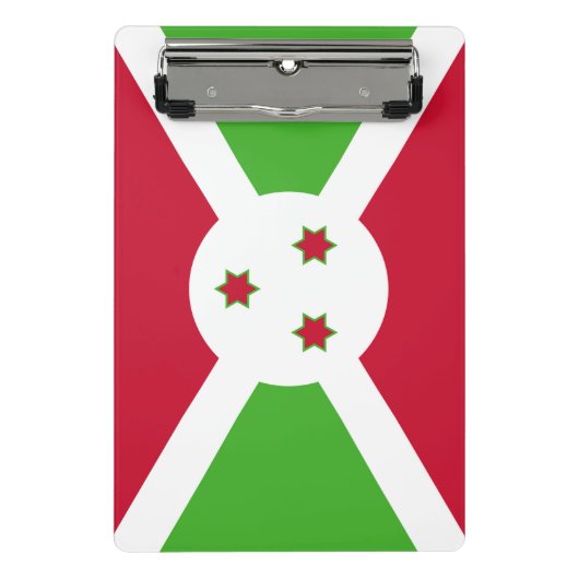 Mini-Zwischenablage mit Flagge Burundis Mini Klemmbrett (Vorderseite)