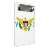 Mini-Zwischenablage mit Flagge der Jungfrau Island Mini Klemmbrett (Schrägansicht)