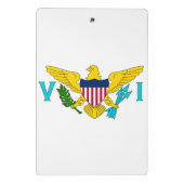 Mini-Zwischenablage mit Flagge der Jungfrau Island Mini Klemmbrett (Rückseite)