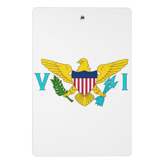 Mini-Zwischenablage mit Flagge der Jungfrau Island Mini Klemmbrett (Rückseite)