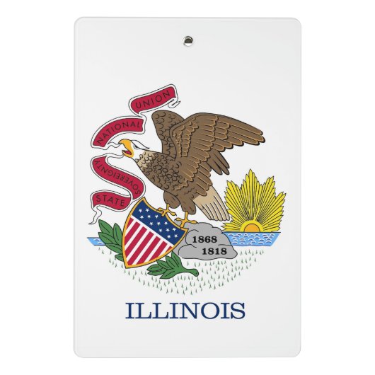 Mini-Zwischenablage mit Flagge des Illinois-Staat, Mini Klemmbrett (Rückseite)