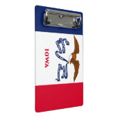 Mini-Zwischenablage mit Flagge des Iowa-Staat, USA Mini Klemmbrett (Schrägansicht)