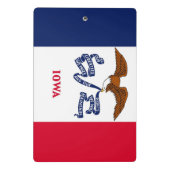 Mini-Zwischenablage mit Flagge des Iowa-Staat, USA Mini Klemmbrett (Rückseite)