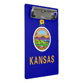 Mini-Zwischenablage mit Flagge des Kansas-Staat, U Mini Klemmbrett (Schrägansicht)