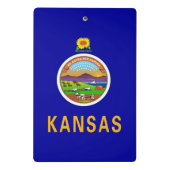 Mini-Zwischenablage mit Flagge des Kansas-Staat, U Mini Klemmbrett (Rückseite)