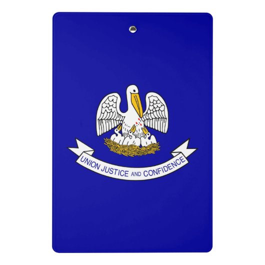Mini-Zwischenablage mit Flagge des Staat Louisiana Mini Klemmbrett (Rückseite)