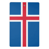Mini-Zwischenablage mit Flagge Islands Mini Klemmbrett (Rückseite)