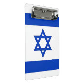 Mini-Zwischenablage mit Flagge Israels Mini Klemmbrett (Schrägansicht)