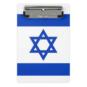 Mini-Zwischenablage mit Flagge Israels Mini Klemmbrett