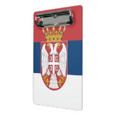 Mini-Zwischenablage mit Flagge Serbiens Mini Klemmbrett (Gewinkelt2)