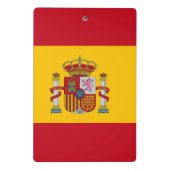 Mini-Zwischenablage mit Flagge Spaniens Mini Klemmbrett (Rückseite)